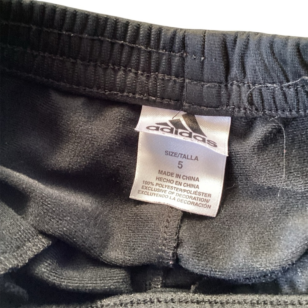 Adidas Black and White Sweatpants with Classic Stripes size:5 - Picture 4 of 4